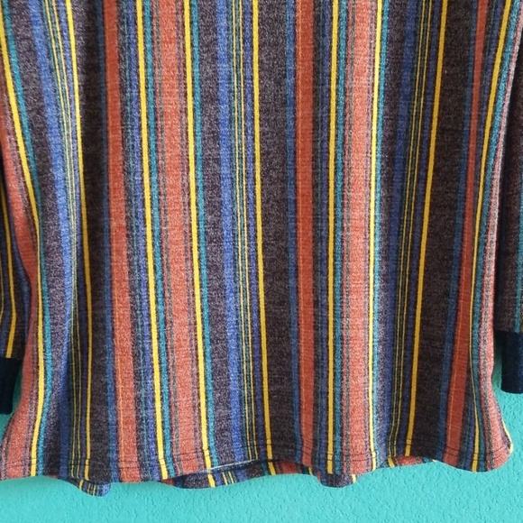 {Ces Femme} Multi-color Shiny Stripe Fall Sweater - Picture 7 of 8